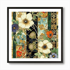 Shabby Chic Patchwork Art Print