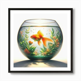 Goldfish In A Bowl Art Print