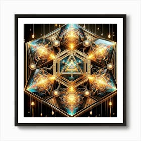 Geometric Hexagram Art Print