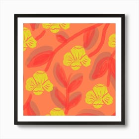 Orange And Yellow Flowers Art Print