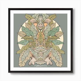 Botanical elements Art Print