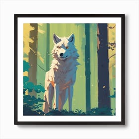 Wolf In The Forest 68 Art Print