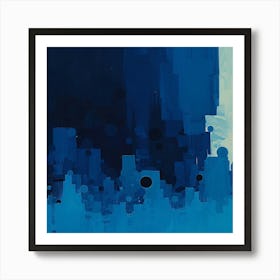 Abstract City Skyline Art Print