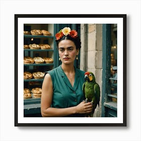 Frida Kahlo and the Bakery Art Print
