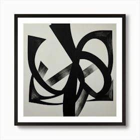 Black and White Abstract Art 145 Art Print