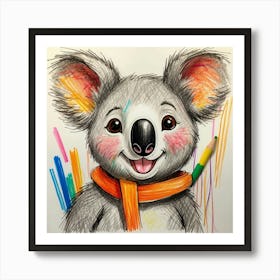 Koala Drawing 1 Art Print