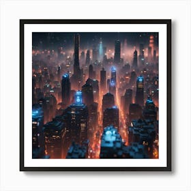 Futuristic City 19 Art Print