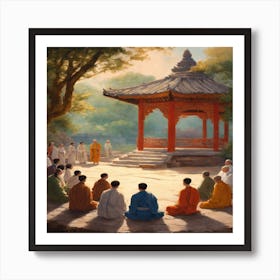 Buddhist Monks Art Print
