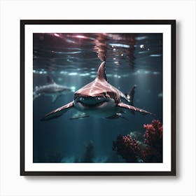 Sharks In The Ocean Art Print