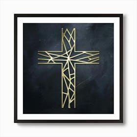 Gold Cross, Christianity Jesus cross Poster