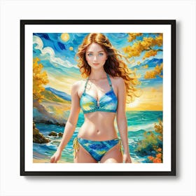 Girl In A Bikini gh 2 Art Print
