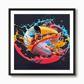 Paint Splashes Art Print