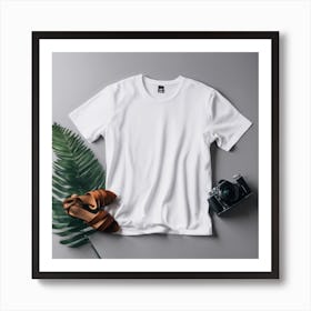 White T - Shirt 4 Art Print