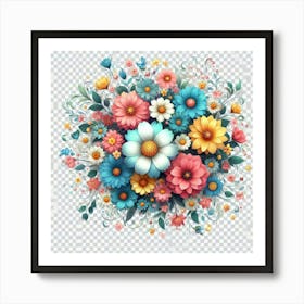 Bouquet Of Flowers Art Print