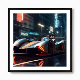 Futuristic Racing Car Art Print