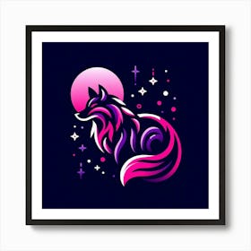 Fox In Space Art Print