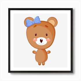 Cute Teddy Bear Art Print