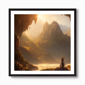 Elf In The Cave Art Print