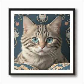 william morris Bengal Cat Art Print