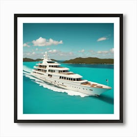 Yacht In The Ocean 3 Art Print