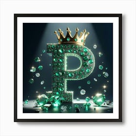 Emerald P Art Print