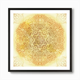 Hand Drawn Floral Mandala 08 1 Art Print