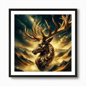 Deer Head 5 Art Print