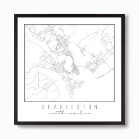 Charleston South Carolina Street Map Art Print