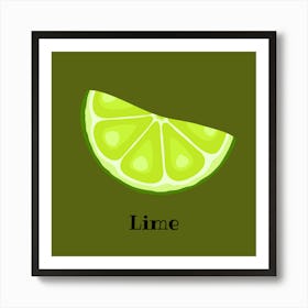 Slice of Lime Art Print