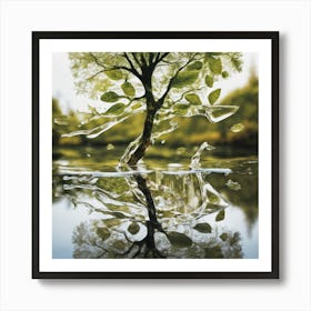 Tree In Water Art Print