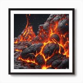 Lava texture 25 Art Print