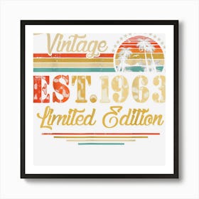 Vintage 1963 Limited Edition 59th Birthday Cute 59 Year Old Art Print