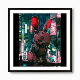 Robot Bunny Art Print
