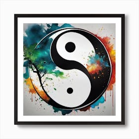 Yin Yang Symbol Art Print