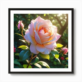 Roses In The Garden #2 Art Print