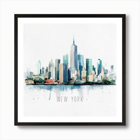 New York City Watercolor Painting Art Print