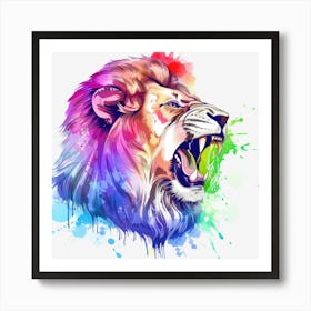 Lion Painting 3 Art Print