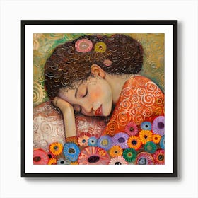 Dreaming Girl Art Print