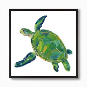 Green Sea Turtle 04 Art Print