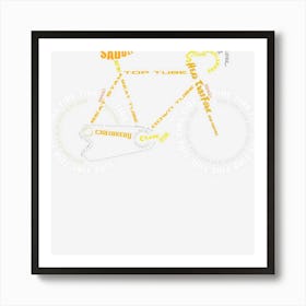 Bicycle Anatomy Cute Cycling Is Life Gift Art Print