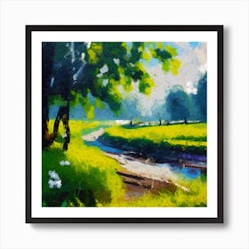 Green Scenery Art Print