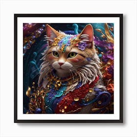 Magical Cat 16 Art Print