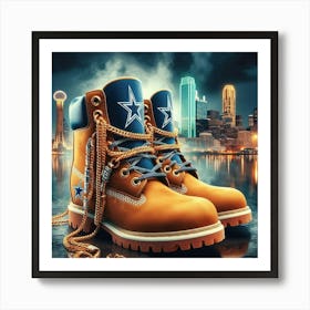 Dallas Cowboys Boots Art Print