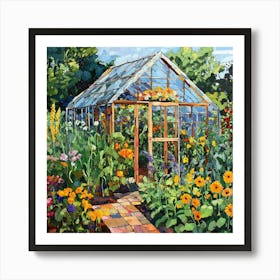 Greenhouse Garden Art Art Print