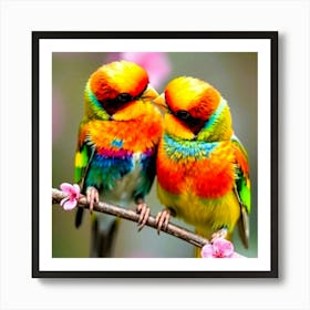 Colorful Birds Art Print