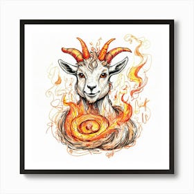 Goat Of Fire 25 Art Print