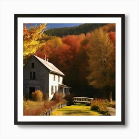 Old House In The Fall Art Print