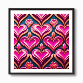 A hearty pattern Art Print