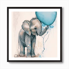 Baby Elephant Canvas Print Art Print