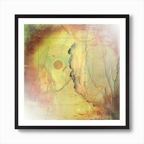 Boho Abstract Art Illustration In A Photomontage Style 42 Art Print